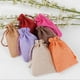 thumbnail image 4 of 10 bolsas de regalo de lino y algodón de arpillera natural hechas a mano con cordón, bolsas de regalo para bodas, regalos de Navidad, bolsas y estuches para embalaje de joyas, 4 of 5