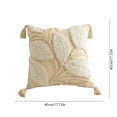 thumbnail image 3 of Vintage Bohemian Tufted Pillow Cover, Hand Drawn Tassel Cushion Case, Soft Farmhouse Slipcover, Decorative Pillowcase for Sofa Couch Bed Home Bedroom Decor, 3 of 6