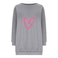 thumbnail image 4 of Elvqul Graphic Sweatshirts Women Loose Fit Gray Crewneck Lightweight Womens Tops Plus Size Long Sleeve Tee Sweatshirts, 4 of 4