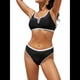 thumbnail image 3 of Trajes de Baño Deportivos para Mujer, Conjuntos de Dos Piezas de Cintura Alta y Corte Alto, Trajes de Baño Deportivos. Negro M, 3 of 10