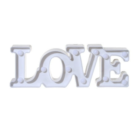 

Rong Yun Love Alphabet Lights LED Light Up White Plastic Letters Standing Hanging