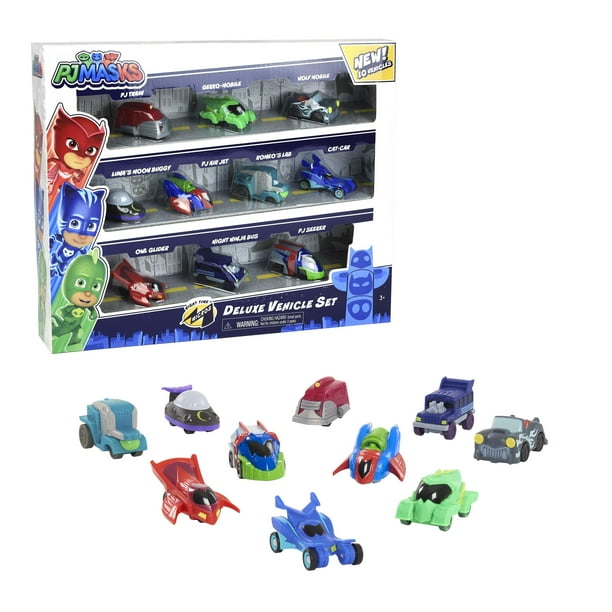 PJ Masks Night Time Micros Deluxe Vehicle Set, Ages 3 +