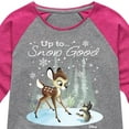 thumbnail image 3 of Disney Bambi - Christmas - Up To Snow Good - Toddler & Youth Girls Raglan Graphic T-Shirt, 3 of 5