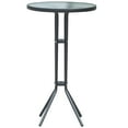 thumbnail image 3 of Outsunny 3 Piece Bar Height Outdoor Bistro Set for 2, Round Patio Pub Table 2 Bar Chairs with Comfortable Design & Strong Build, Charcoal Gray, 3 of 9