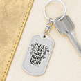 thumbnail image 6 of He'S Not Here Matthew 28:6 Stainless Steel or 18k Gold Premium Swivel Dog Tag Keychain, 6 of 16