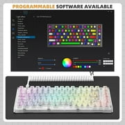 XINMENG X75 Hot Swappable Wired Mechanical Keyboard with Keycap & Switch Puller, White