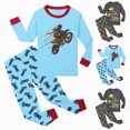 thumbnail image 2 of Paguaki Kids Pajamas Boys Long Sleeve Top And Pants 2-Piece Spring Summer Winter Warm Home Wear Sleepwear Set, 2 of 9