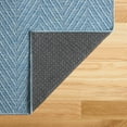 thumbnail image 4 of TOWN & COUNTRY BASICS Pax Herringbone Textured Solid Everwash® Washable Runner Area Rug, Low Pile, Non-Slip Backing, Easy Clean Pet & Family Friendly Rug, Blue, 2'5"x10'2", 4 of 15