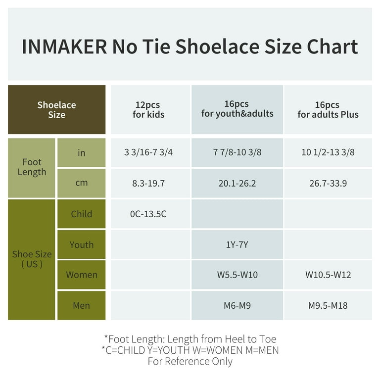 INMAKER No Tie Shoe Laces for Adults and Kids Elastic Shoelaces for Sneakers Rubber Silicone Tieless Laces