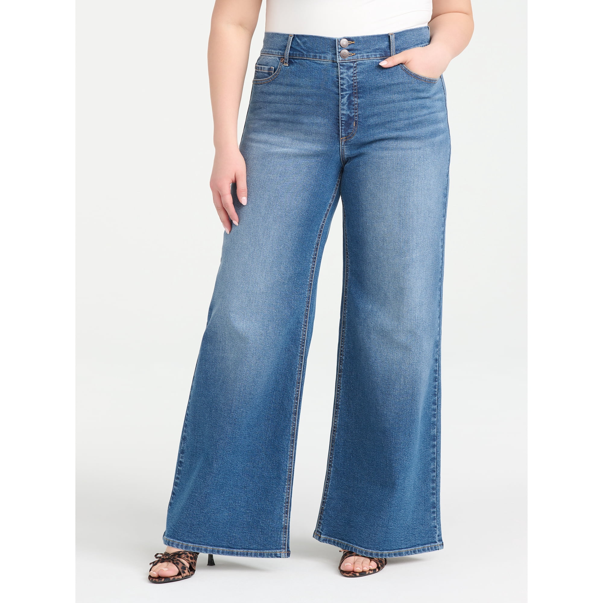 Sofia Vergara Women's Plus Size Margot Super Wide Leg Sizes 14W-26W