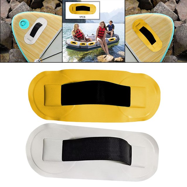 Asas de transporte de kayak Baoblaze 2x neopreno PVC correa de repuesto universal Amarillo blanco