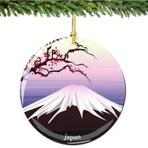 Japan Mount Fuji Porcelain Christmas Ornament