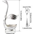thumbnail image 3 of baomifa-Coffee Spoon Set, Creative Coffee Spoon Holder 6pcs Small Espresso Spoons with Swan Base Holder Mini Silver Dessert Spoons for Coffee Dessert Sugar Ice Cream Spoons, 3 of 4