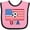 Pink and Black, variant on Inktastic USA Soccer Boys or Girls Baby Bib