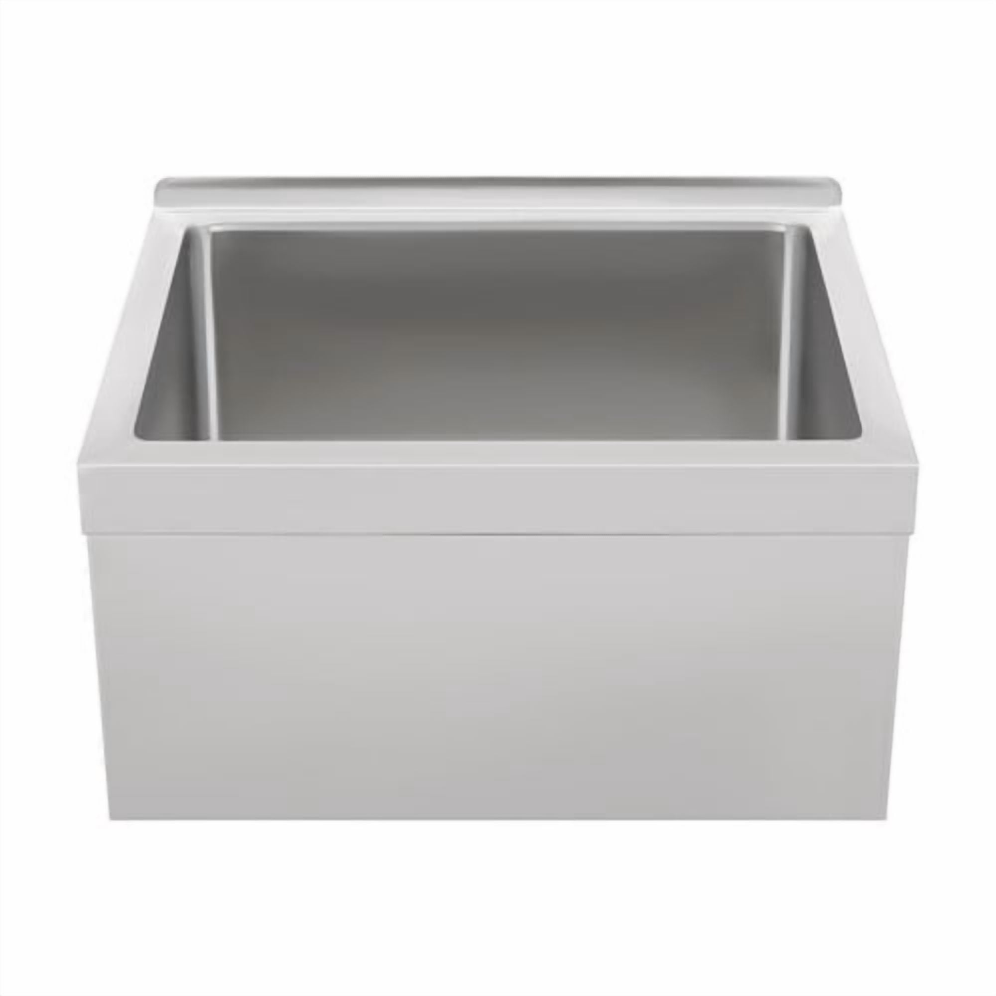 Commercial Mop Sink, 22" X 19" X 12" 304 Stainless Steel Wall-mounted Utility Sink with Drain Basket, Single Bowl Mop Sinks for Home, Restaurant, Hotel, Bar, Cafe, Kitchen, Laundry Room Etc