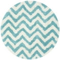 thumbnail image 4 of SAFAVIEH Barcelona Carmella Geometric Shag Runner Rug, Ivory/Blue, 2'3" x 7', 4 of 5
