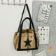 thumbnail image 3 of Bolso Unisex Ocio Bolsos Asa superior Diseño de estrellas Nylon Satchel Caqui, 3 of 8