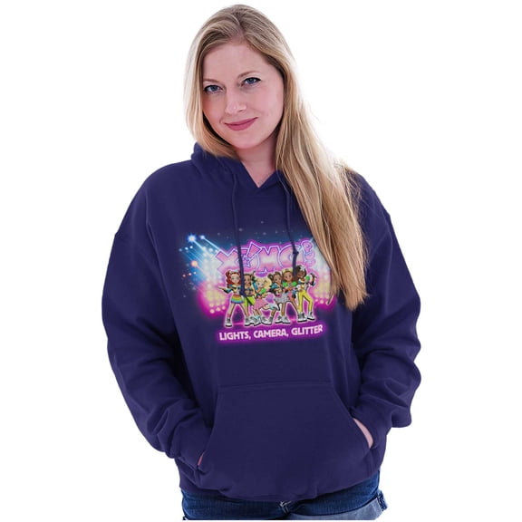 XOMG POP Lights Camera Glitter Women Plus Size Hoodie Brisco Brands 2X