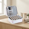 thumbnail image 2 of 3/Double Layer Travel Makeup Bag Large Capacity Nail Polish Storage Bag Cosmetic Case Organizer for Women Travel Accessories Organizer (Style C), 2 of 10