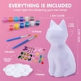 thumbnail image 3 of Joyfy  DIY Night Light Painting Crafts Kit, Cat Lamp Kit School Activities Art Supplies Birthday Gift for Girls Ages 6+ Years, 3 of 9