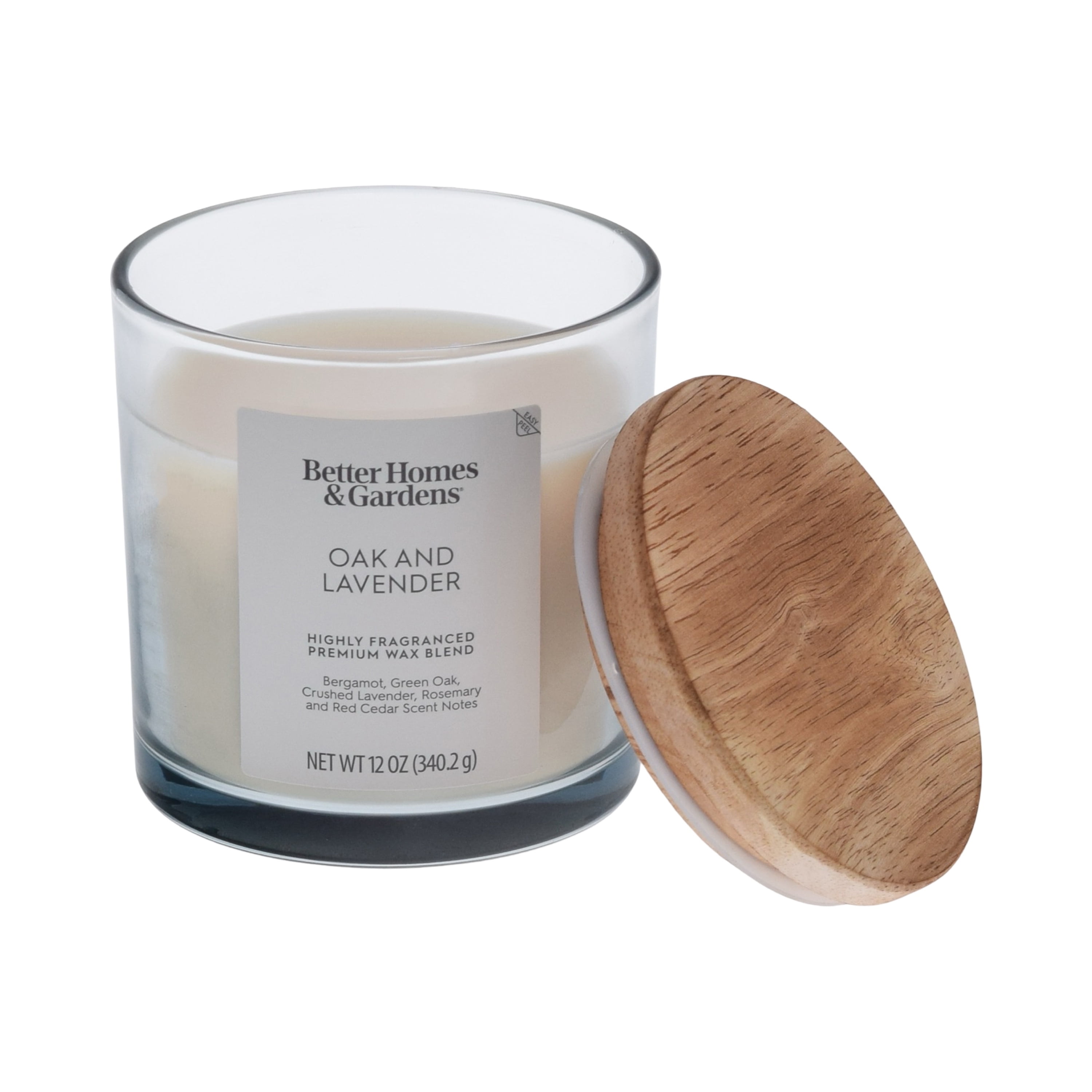 (4 pack) Better Homes and Gardens Oak and Lavender Scented 2-Wick Ombre Jar Candle 12oz.