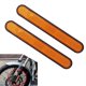 thumbnail image 3 of 2X Motorcycle Front Fork Reflector Sticker Lower Legs Slider Safety Warning for Softail Sportster 883 1200 Yellow, 3 of 5