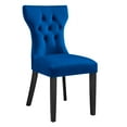 thumbnail image 3 of Modway Silhouette Performance Velvet Dining Chairs - Set of 2 in Navy, 3 of 9