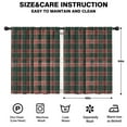 thumbnail image 2 of Blackout Kids Curtains,Green and Red Christmas Plaid Pattern Childrens Insulated Curtains Set Of 2,Bedroom Essentials,Toddler Room Decor 42"x54", 2 of 5
