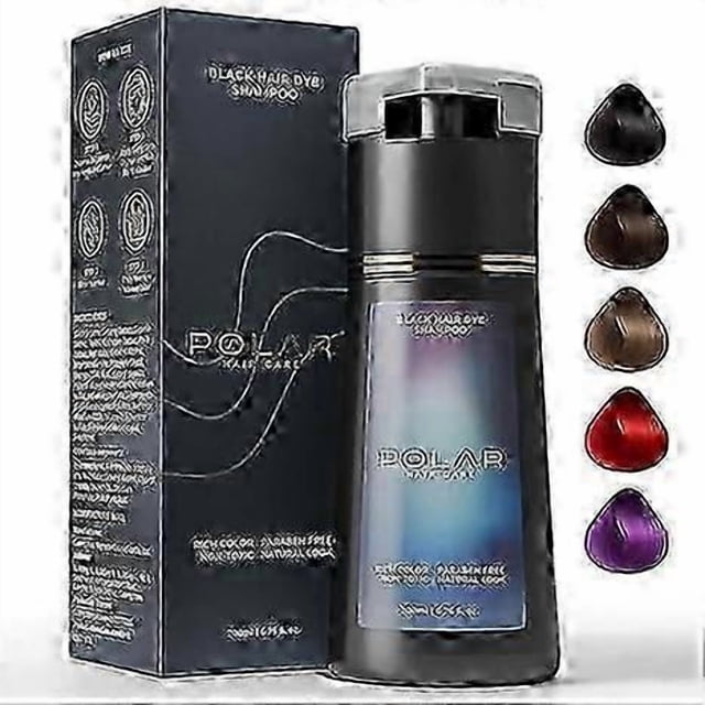 Hair Dye Shampoo,Polar Hair Dye Shampoo, Polar Haircare Instant Dye Shampoo, Natural Hair Color Shampoo for Gray Hair Coverage, Suitable for Women & M