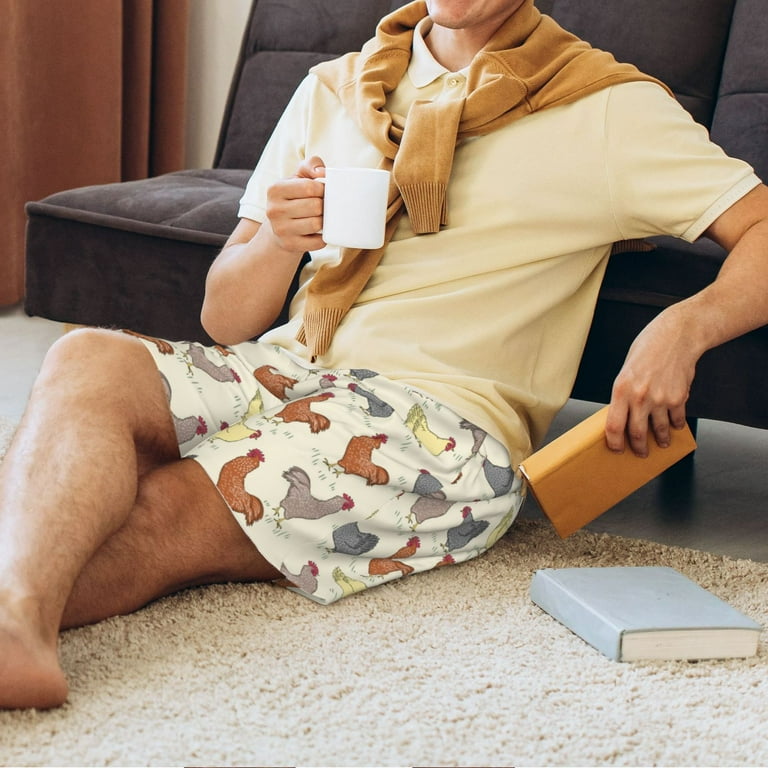 Mens Pajama Pants Funny Chicken No.20029 Comfy Sleep Shorts Mens Pajama Shorts Mens Lounge Shorts Pj Pants Walmart