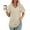 Beige., variant on Akafmk Plus Size Womens Tops,Blouses for Women Summer Tops,Short Sleeve Tops Solid Color Loose Fitting V-neck Casual Blouses Tunic Tops