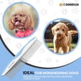 thumbnail image 3 of Metal Dog Grooming Comb | Removes Tangles & Matts | Dematting Pet Combs | Detangler For Matted Hair | Best Comb For Poodles, Goldendoodles, Doodles & Long Haired Dogs (2 PACK), 3 of 7