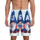 thumbnail image 1 of Balery Cute Gnomes in USA Pantalones cortos de pijama de punto de algodón para hombre con cinturilla y bolsillos-Medium, 1 of 6