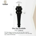 thumbnail image 4 of TCHOSUZ 10 inch / 24cm Wooden Furniture Legs, Pack of 4 Walnut Solid Wood Turned DIY Replacement Bun Feet with M8 Hanger Bolts & T-Nuts or Sofa Couch Cabinet Recliner Ottoman Riser, 4 of 6