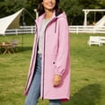 thumbnail image 5 of ATOYSOY Long Raincoat for Women Waterproof Rain Jackets with Hooded Outdoor Light Windbreaker Trench Coat 2026, 5 of 8