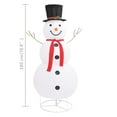 thumbnail image 2 of vidaXL 1 Piece Large White Fabric Christmas Snowman Figure with LEDs Holiday Decoration, 2 of 8
