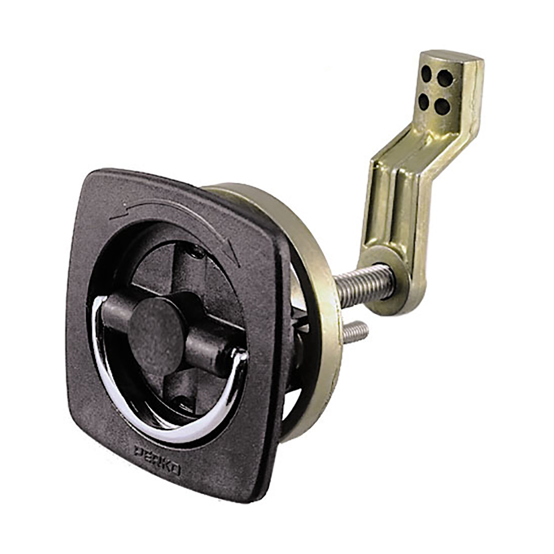 Perko 0932DP1BLK Flush-Mount Non-Locking Latch with Offset Cam Bar and 