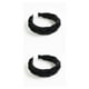 thumbnail image 2 of Diadema de Terciopelo Trenzado Jumpingount Aro Ancho para el Pelo Banda para la Cabeza Sólida Boda Negro 2Conjunto, 2 of 6
