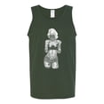 thumbnail image 2 of Wild Bobby, Sexy Tattooed Marilyn Monroe Pop Culture Mens Graphic Tank Top, Forest Green, 2XL, 2 of 3
