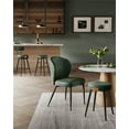 thumbnail image 5 of VASAGLE EKHO Collection - Bar Stools Set of 2, Counter Height Swivel Bar Stools with Back, Synthetic Leather with Stitching Forest Green, 5 of 7