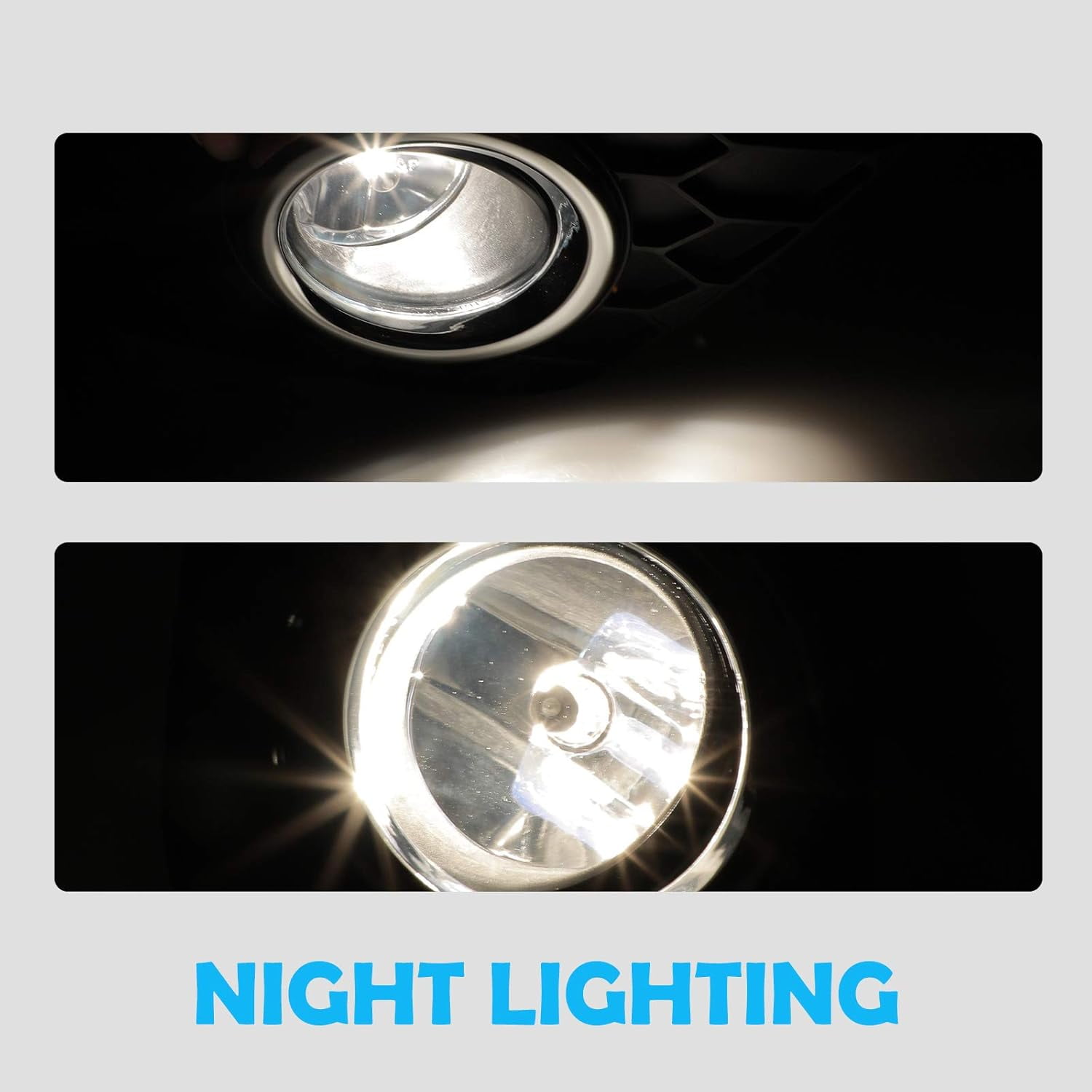 2PCS Fog Lights Assembly for 2016 2017 2018 2019 Nissan Sentra,Clear Lens