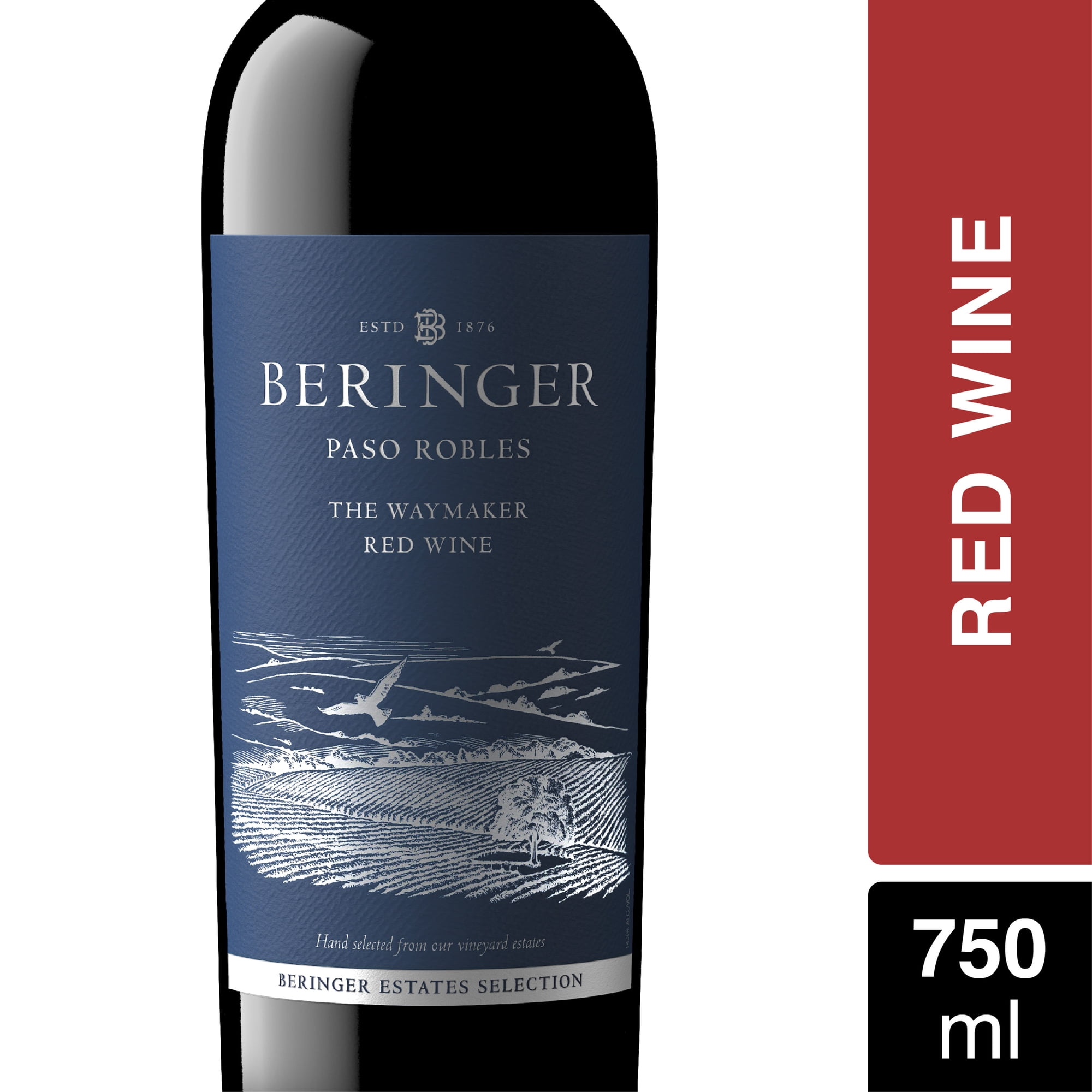 Beringer Paso Robles The WayMaker Red Wine, 750ml Glass Bottle, 14.3 % ABV, 14.3% ABV