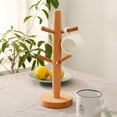 thumbnail image 3 of PTOOTP Beech Wood Mug Stand Light Brown Kitchen Cup Holder Rack for Hanging Coffee Tea Mugs, 3 of 8
