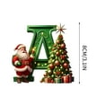 thumbnail image 2 of Tyidzon 26 Alphabet Christmas Ornaments, Christmas Tree Decorations, Christmas Santa Claus Christmas Tree Alphabet Ornaments A, 2 of 5
