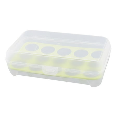 Yellow Refrigerator - Home Refrigerator Plastic Rectangular Egg Holder Storage Box Case Green Yellow