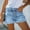Blue, variant on Women's Jean Shorts Stretchy Pull On Fashion Jeans Mini Pants High Waist Shorts Design Hole Beach Bottom Shorts