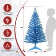 thumbnail image 4 of Maylaviu 4ft Blue Halloween & Christmas Tree w/122 Branch Tips, Includes Separate String Lights (Not Pre-Lit), 4 of 7
