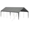 thumbnail image 4 of 13x26 FT Carport Canopy with 3 Doors - Removable Walls & Windows for Truck, Boat, and Vehicle Protection, 4 of 16