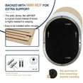 thumbnail image 3 of ANDY STAR Brushed Nickel Mirror Bathroom, 30x40 Oval Mirror Nickel, Nickel Pill Shaped Mirror in Premium Stainless Steel Metal Frame 1”Deep Wall Mounted Horizontal/Vertical, 3 of 7