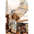 thumbnail image 2 of Super Soft Warm Throw Safari Printed Flannel Modern Blanket Bedding, 2 of 4